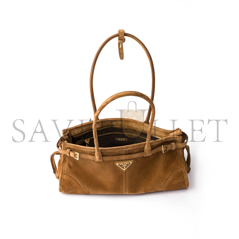 PRADA BONNIE MEDIUM SUEDE HANDBAG 1BA426 (32*15.5*12cm) PRADA BONNIE MEDIUM SUEDE HANDBAG 1BA426 (32*15.5*12cm)